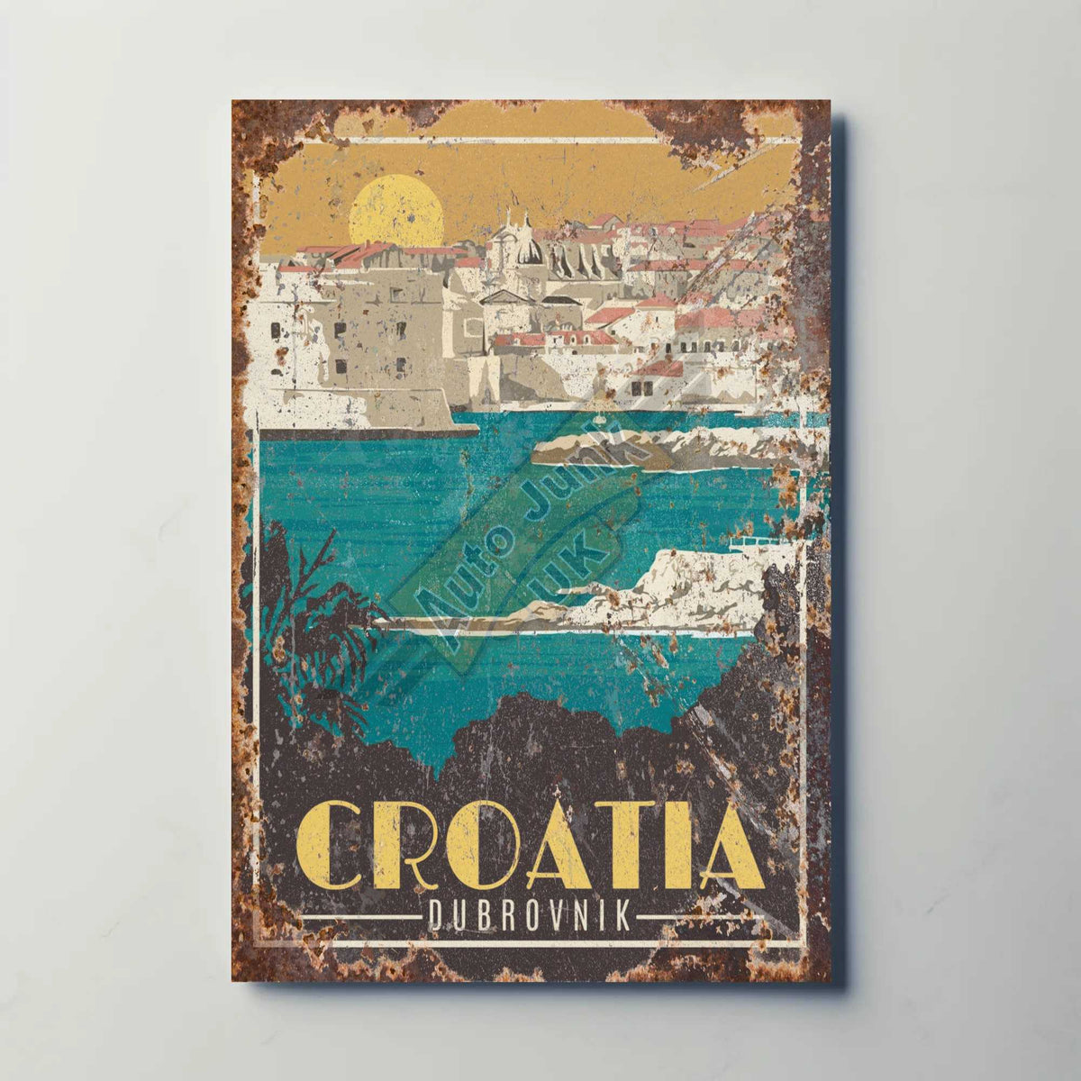 Dubrovnik Croatia Metal Poster