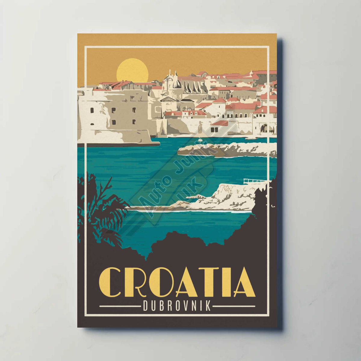 Dubrovnik Croatia Metal Poster