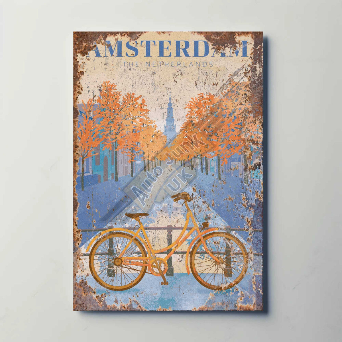 Amsterdam The Netherlands Metal Poster