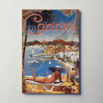 Cannes France Metal Poster