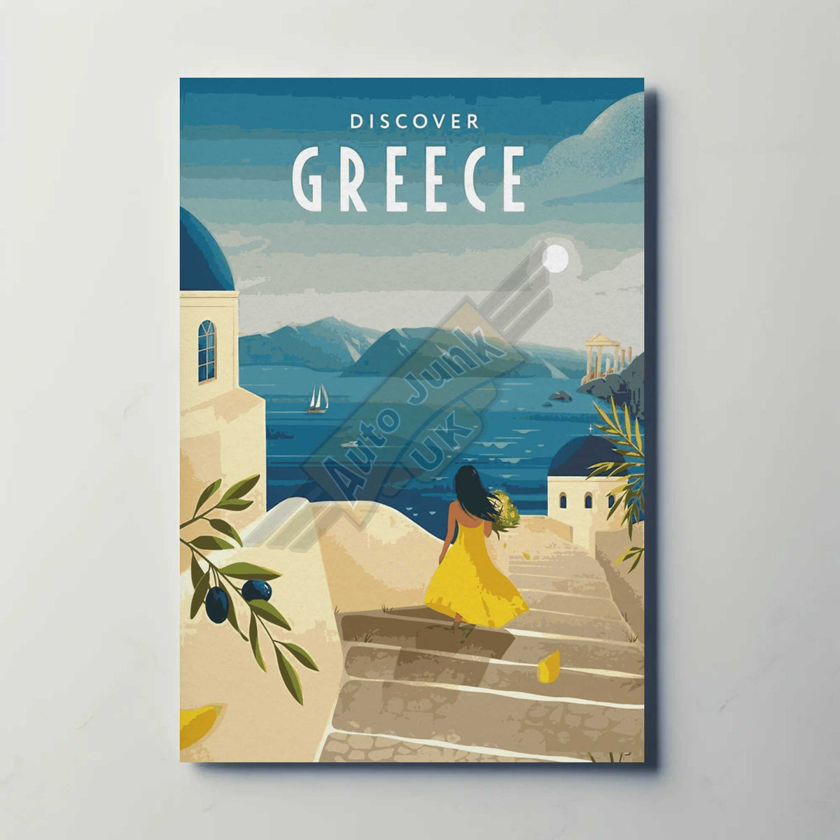 Discover Greece Metal Poster
