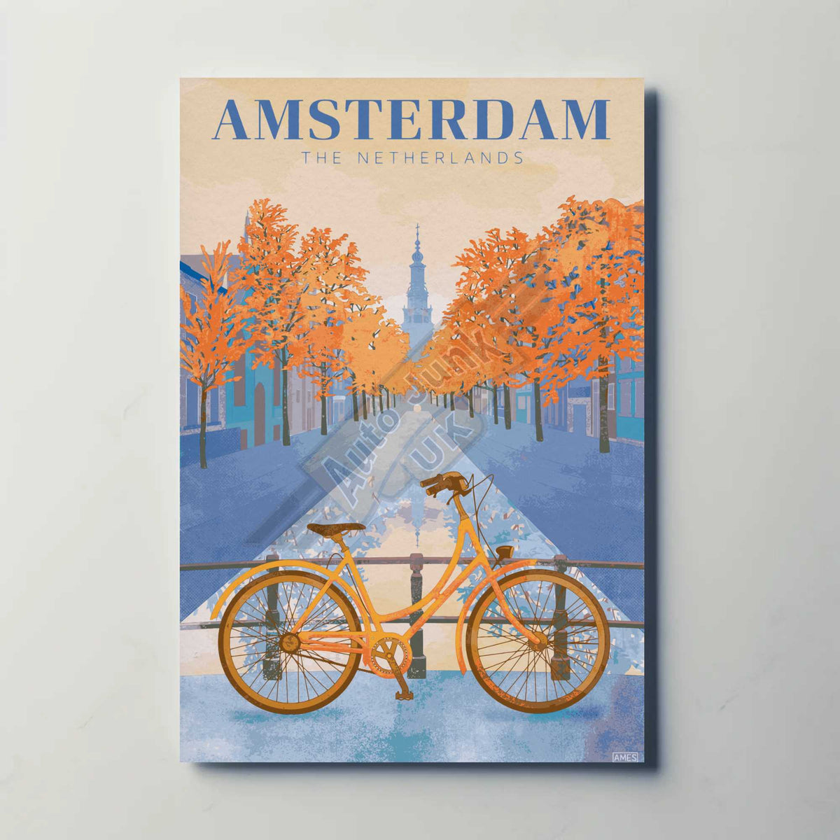 Amsterdam The Netherlands Metal Poster