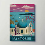 Santorini Greece Metal Poster