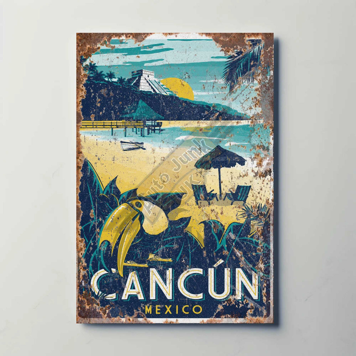 Cancun Mexico Metal Poster