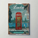 London England Metal Poster