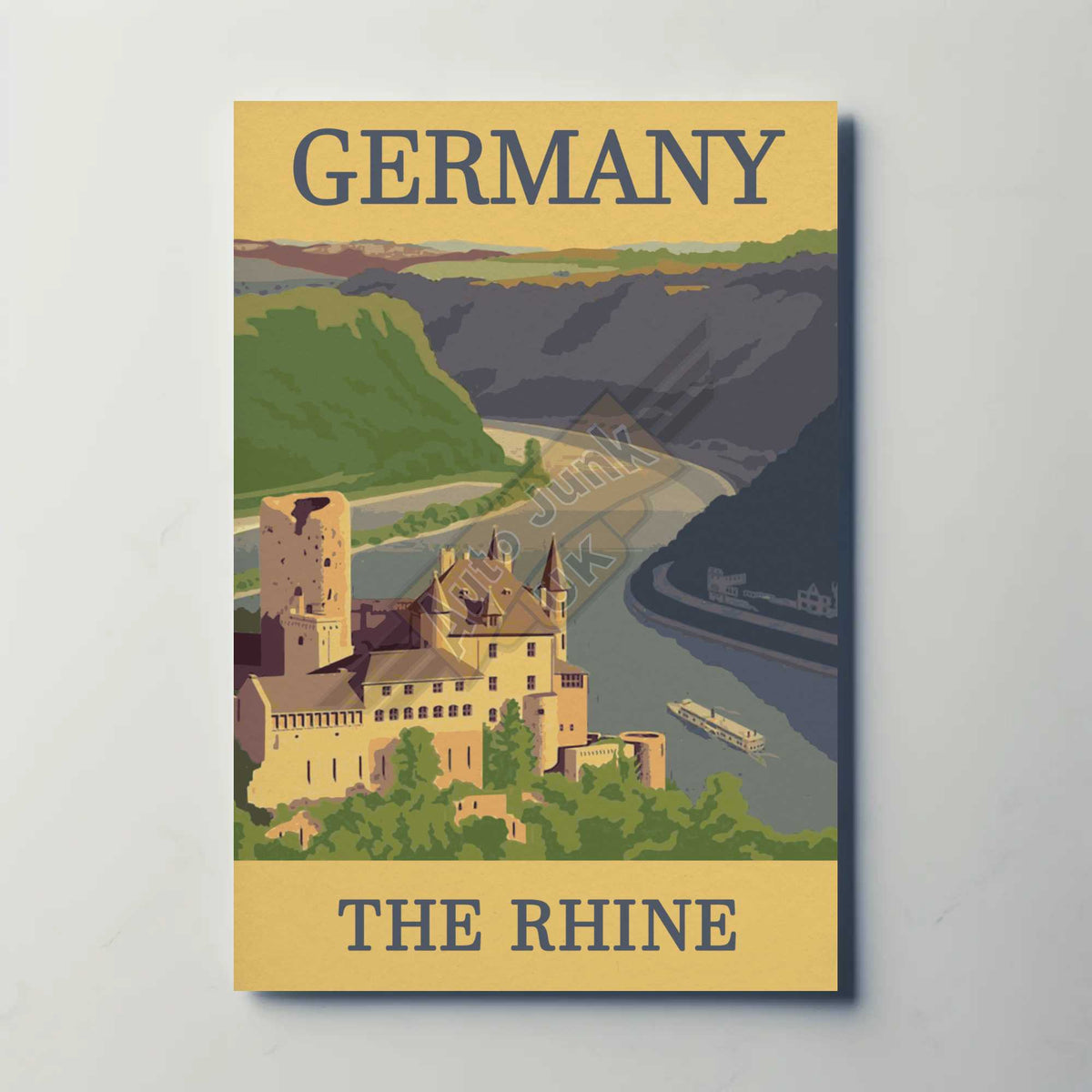 Germany The Rhine Metal Poster
