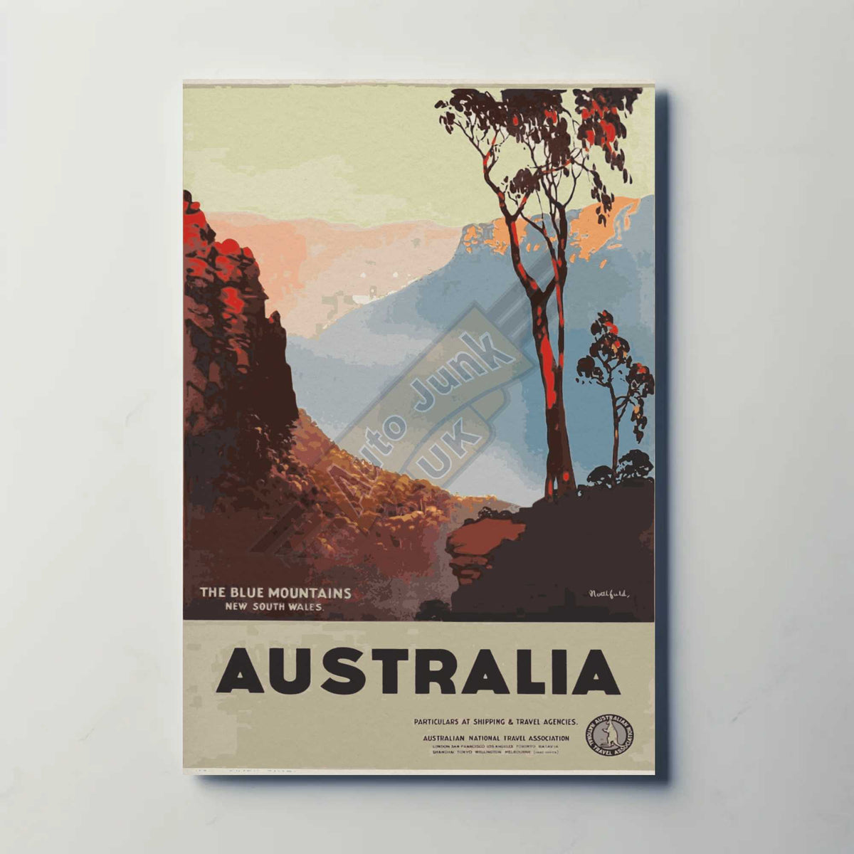 The Blue Mountains Australia Metal Poster