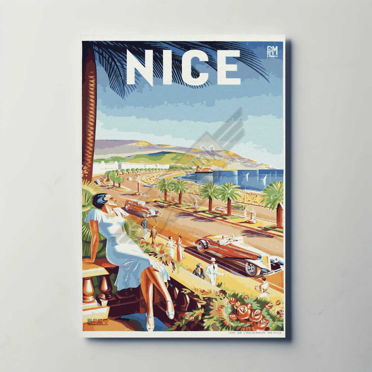 Nice France Metal Poster