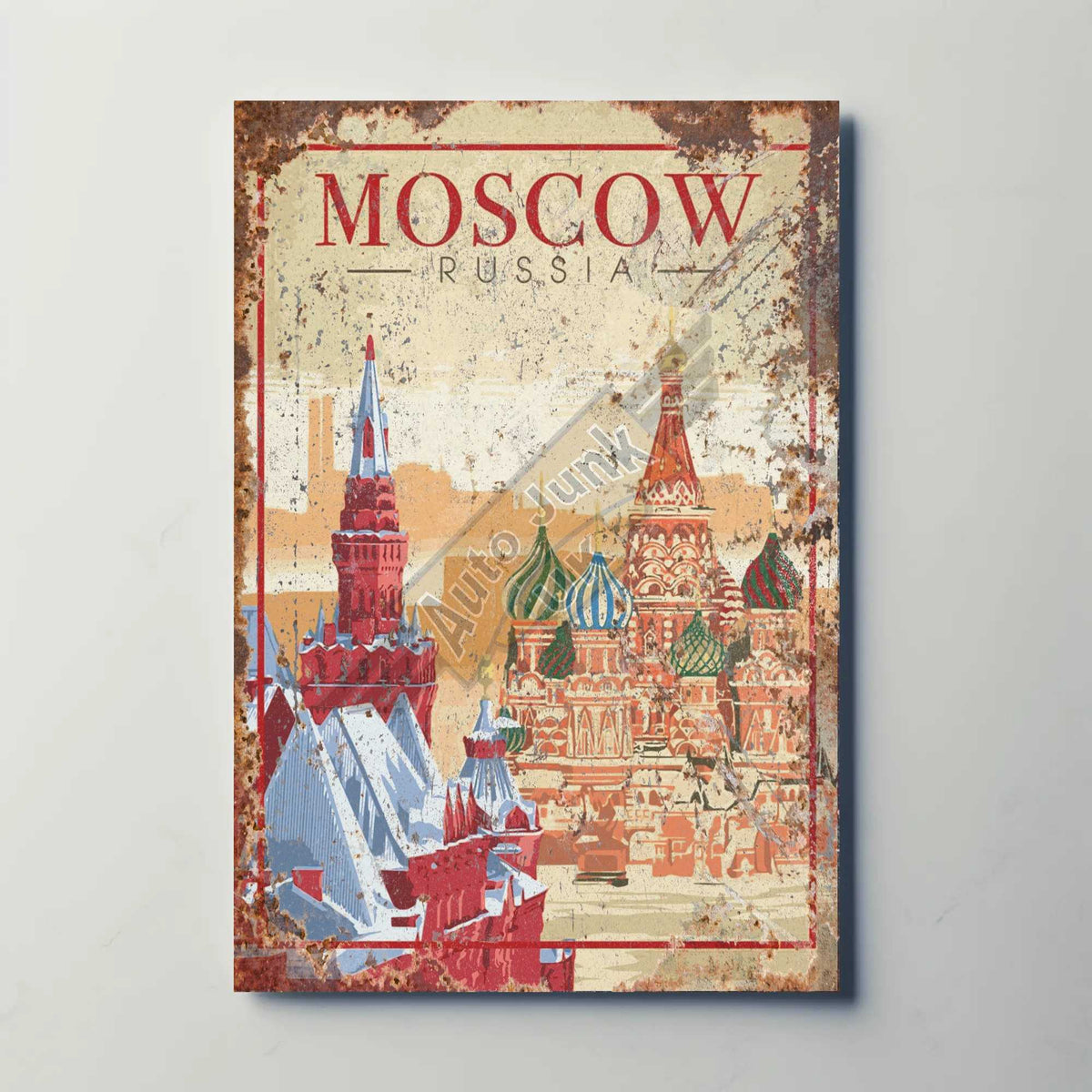 Moscow Russia Metal Poster