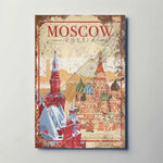 Moscow Russia Metal Poster