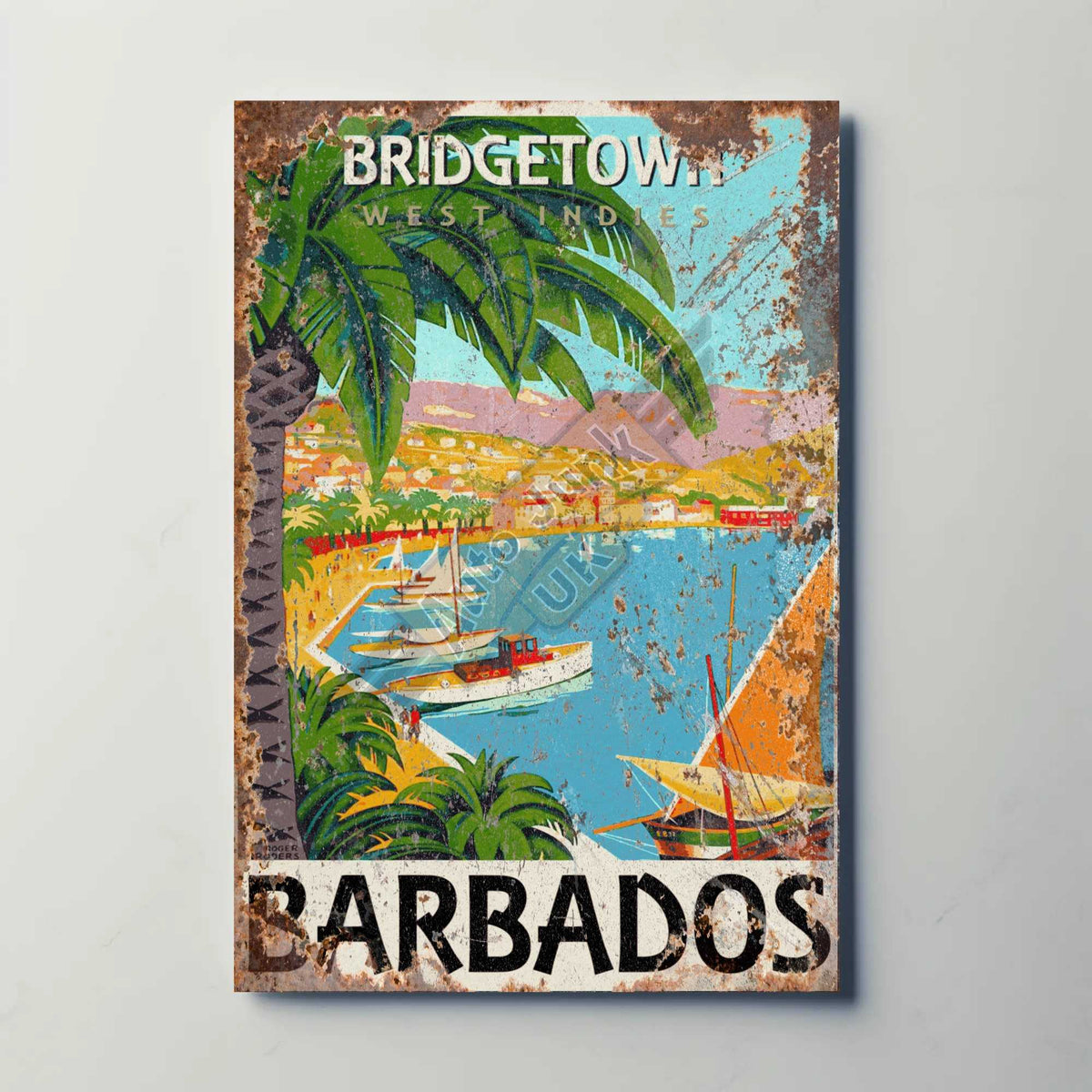 Bridgetown Barbados Metal Poster
