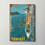 Hawaii Wave Metal Poster