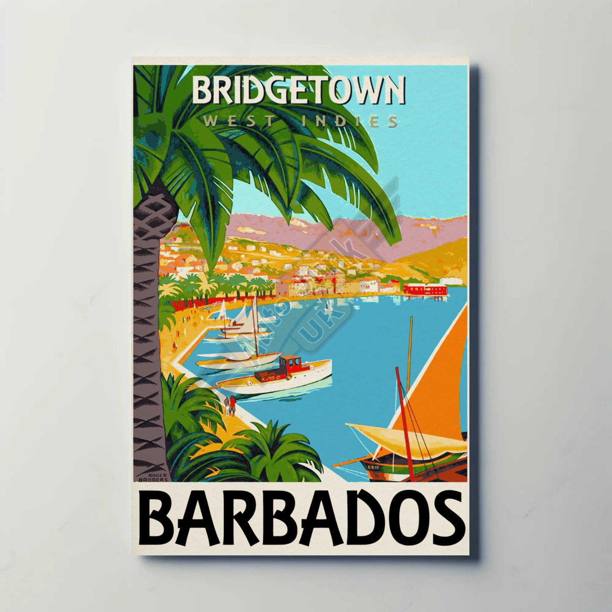 Bridgetown Barbados Metal Poster