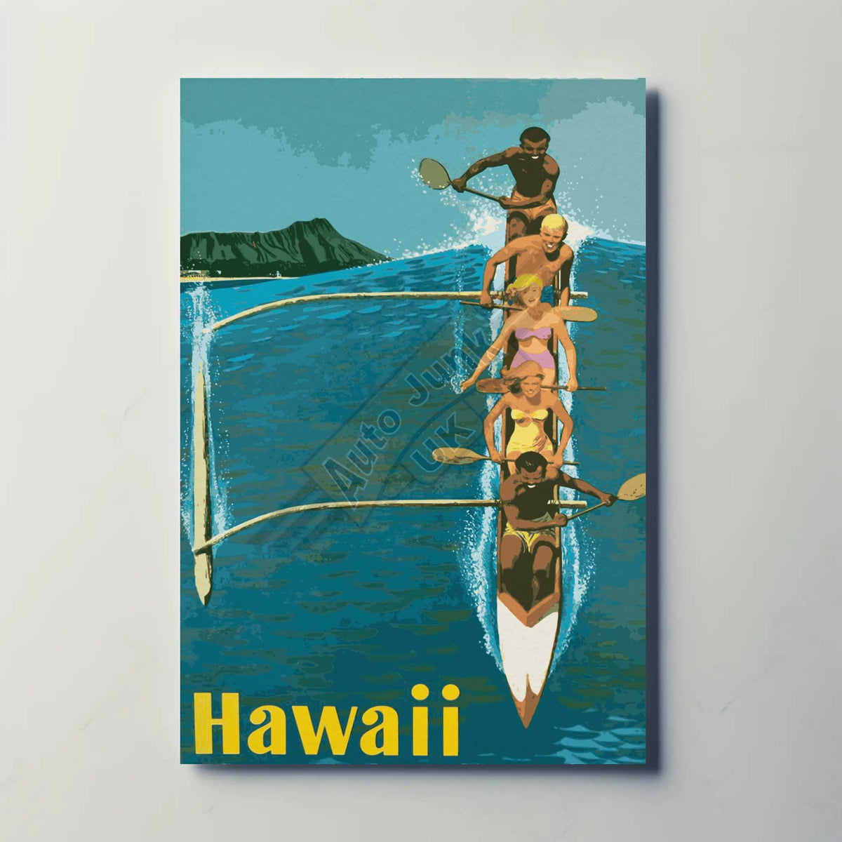 Hawaii Wave Metal Poster