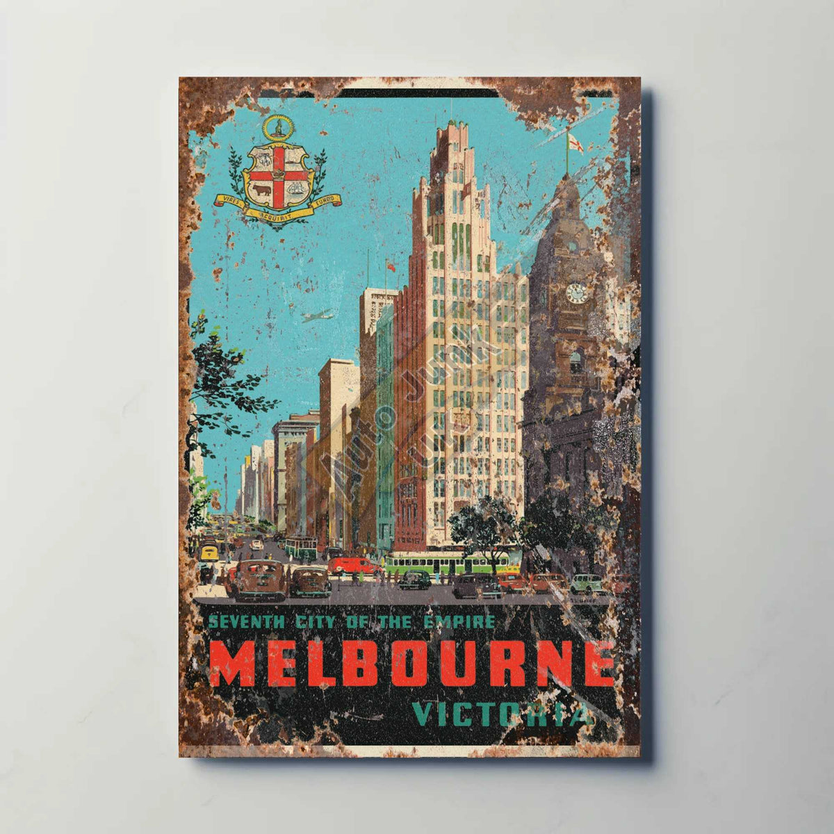 Melbourne Australia Metal Poster