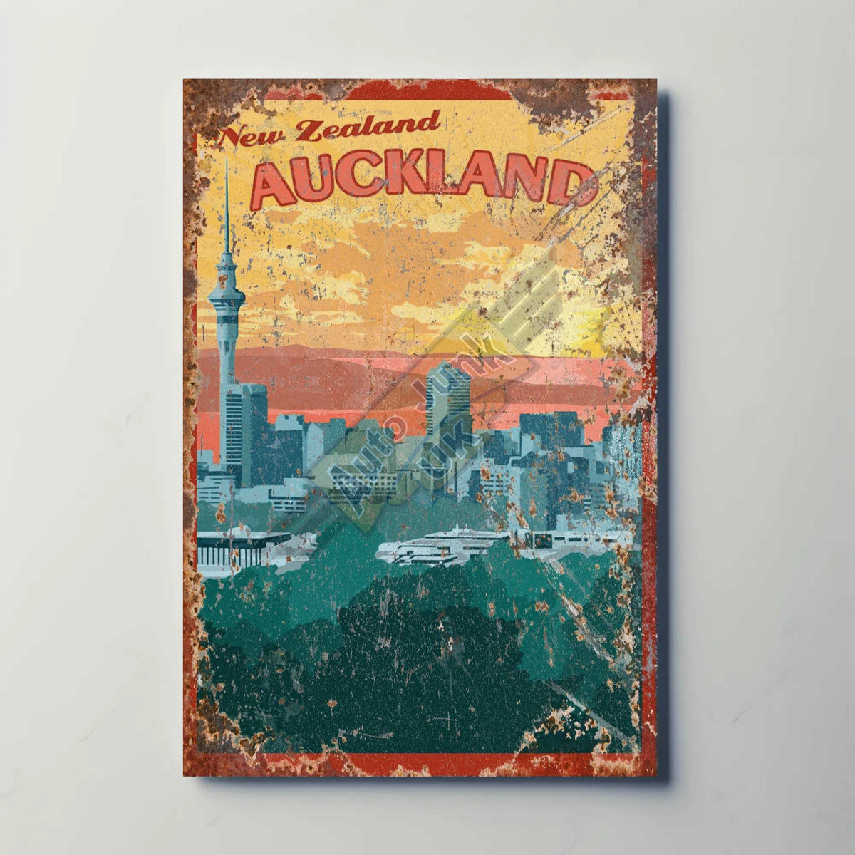Auckland New Zealand Metal Poster