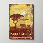Kruger National Park South Africa Metal Travel Poster