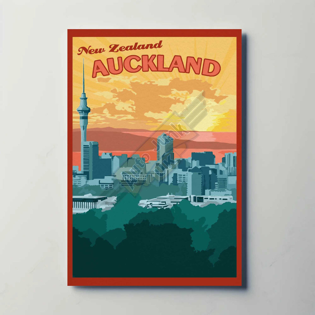 Auckland New Zealand Metal Poster