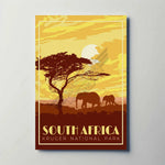 Kruger National Park South Africa Metal Travel Poster