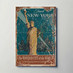 New York Metal Travel Poster