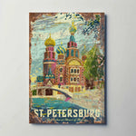 St Petersburg Metal Travel Poster