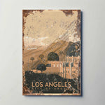 Los Angeles Metal Travel Poster
