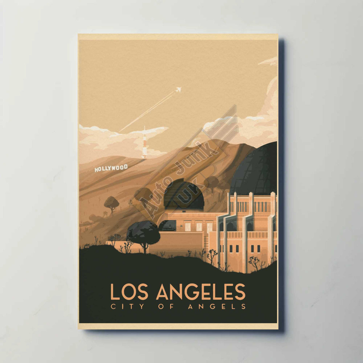 Los Angeles Metal Travel Poster