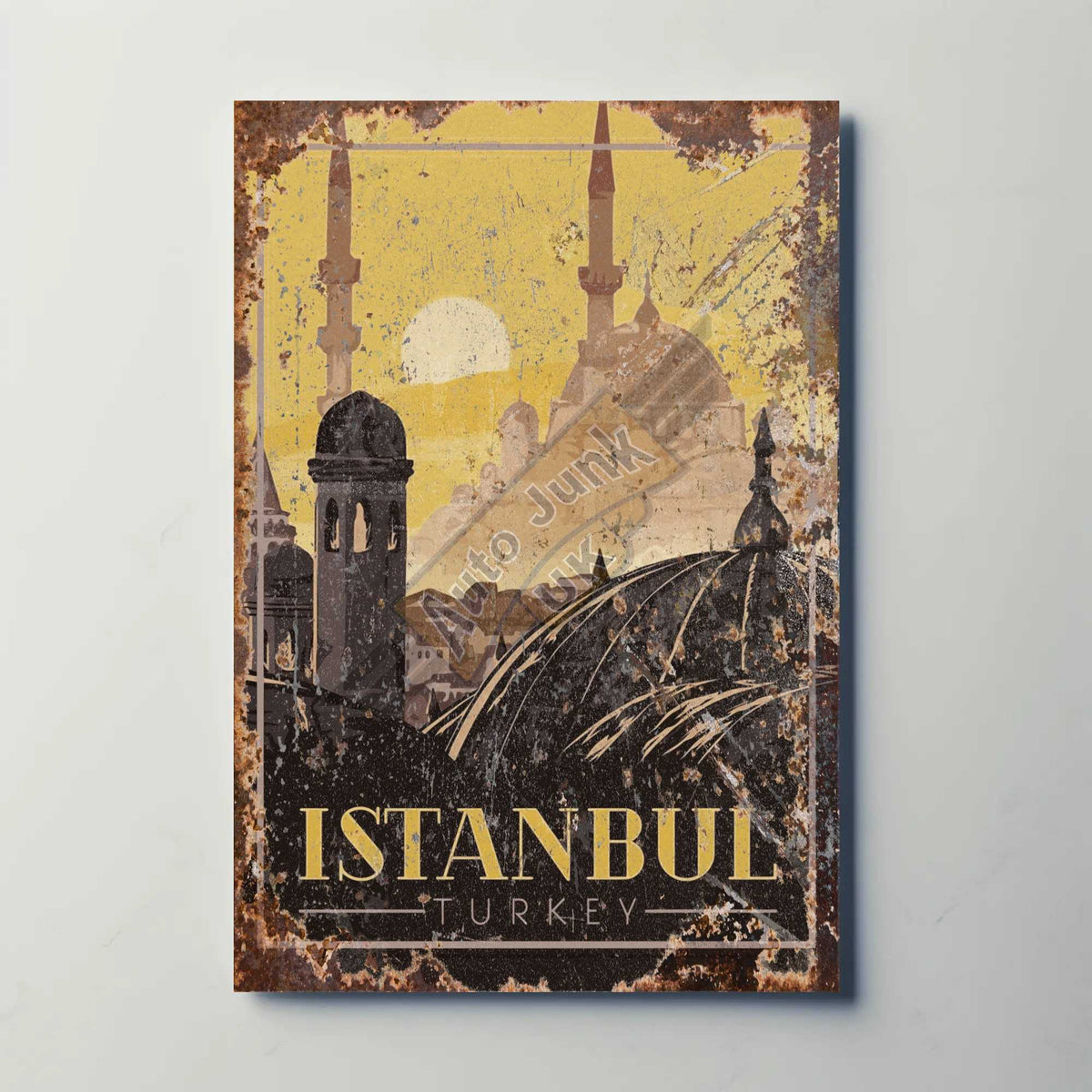 Istanbul Turkey Metal Travel Poster
