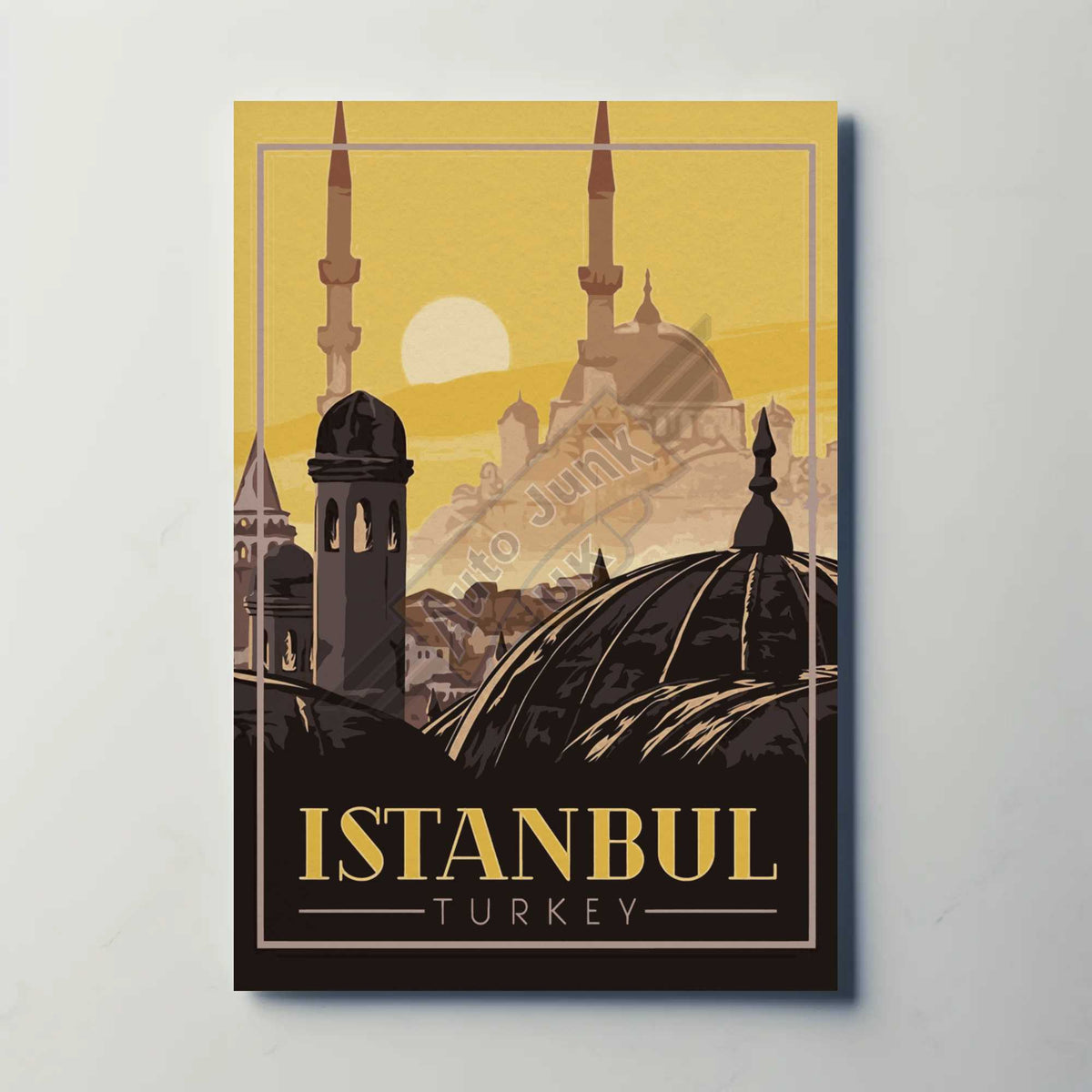 Istanbul Turkey Metal Travel Poster
