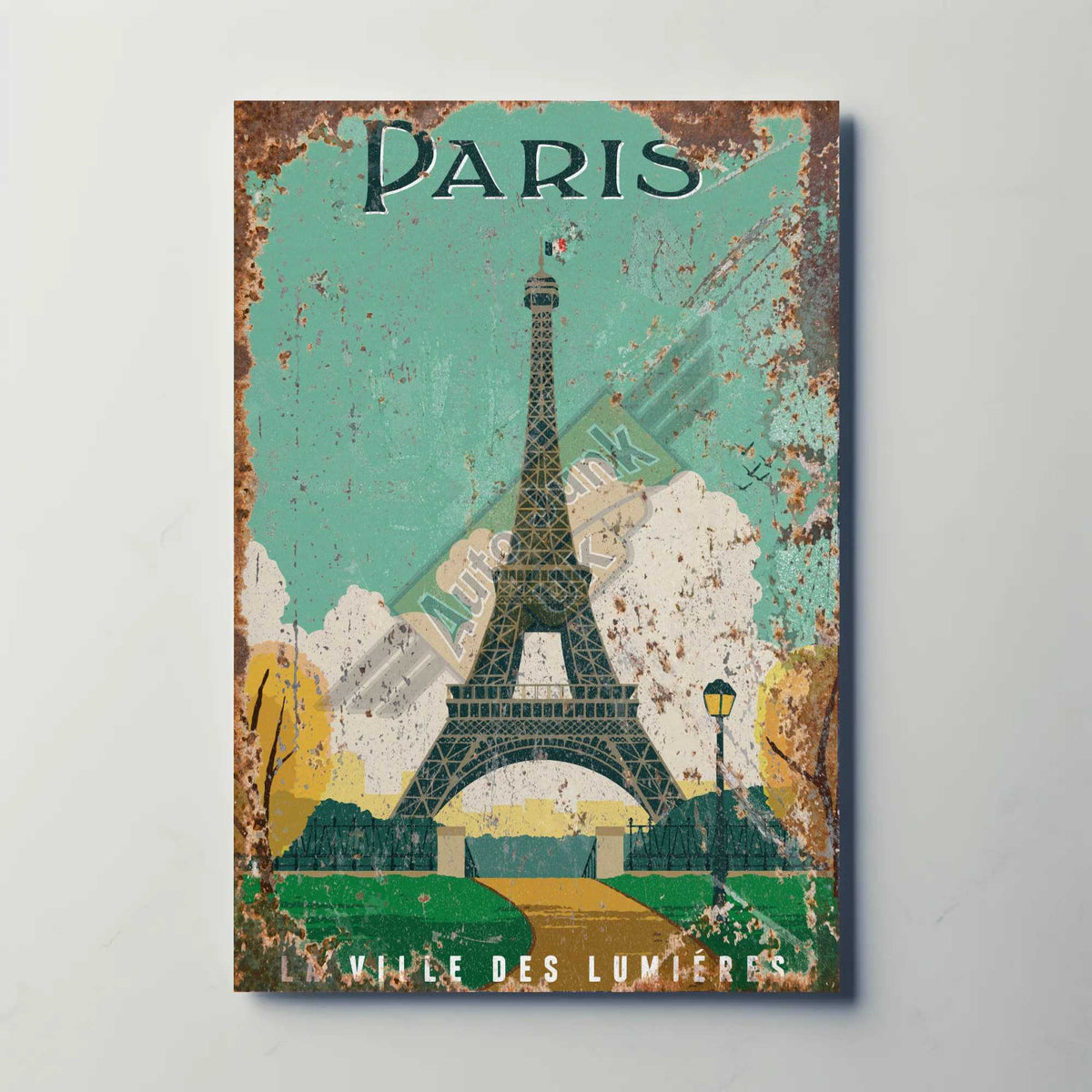 Paris Eiffel Tower Metal Poster