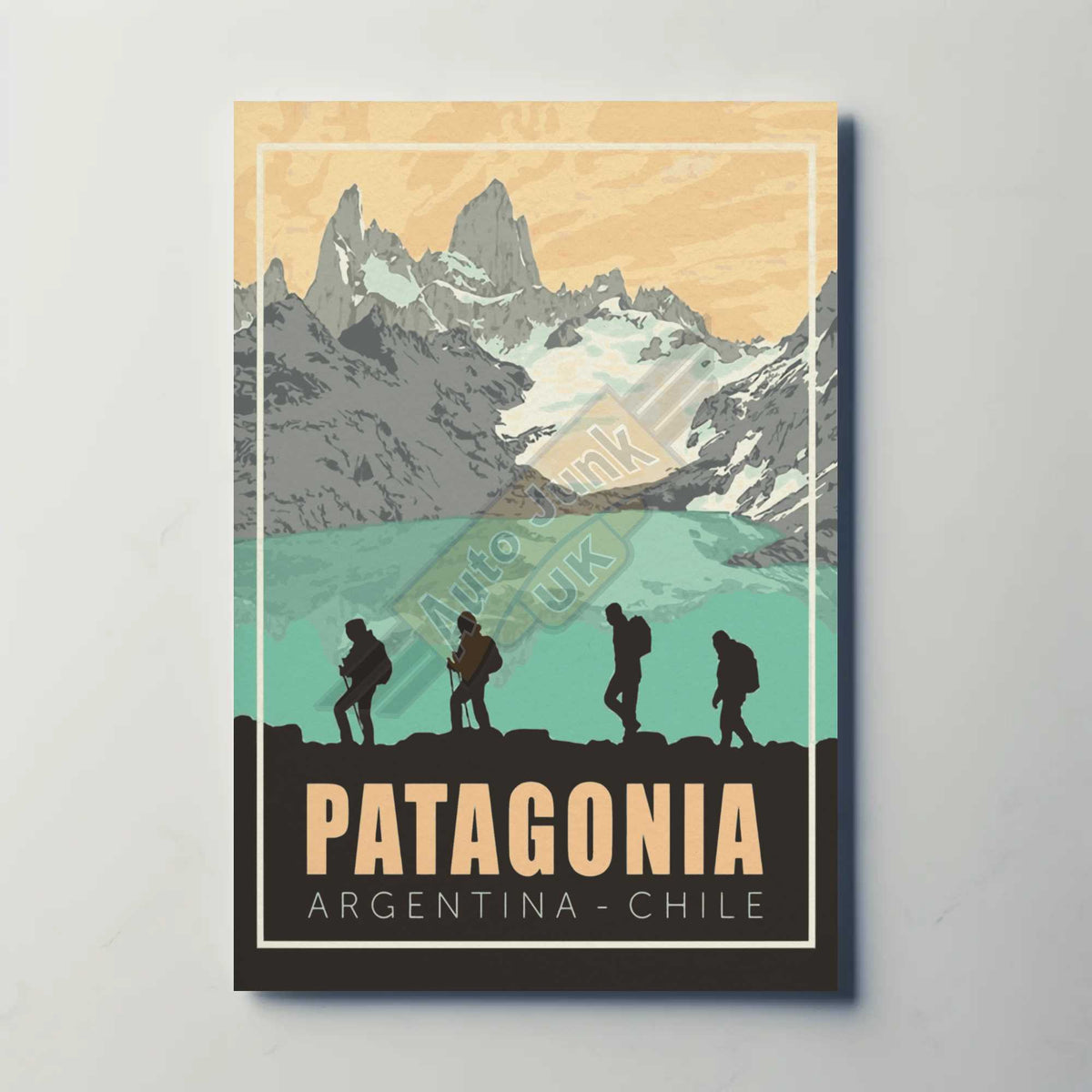 Patagonia Argentina Metal Travel Poster