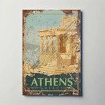 Athens Greece Metal Travel Poster
