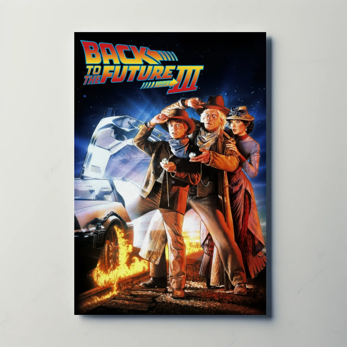 Back to the Future Part III (1990) Metal Film Poster