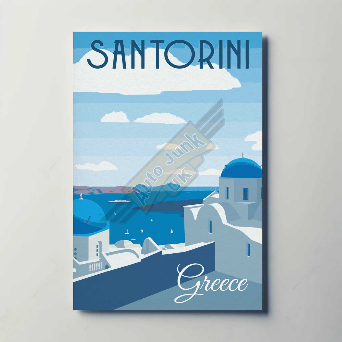 Santorini Greece Metal Poster