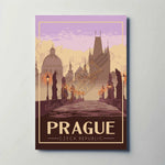 Prague Czech Republic Metal Travel Poster