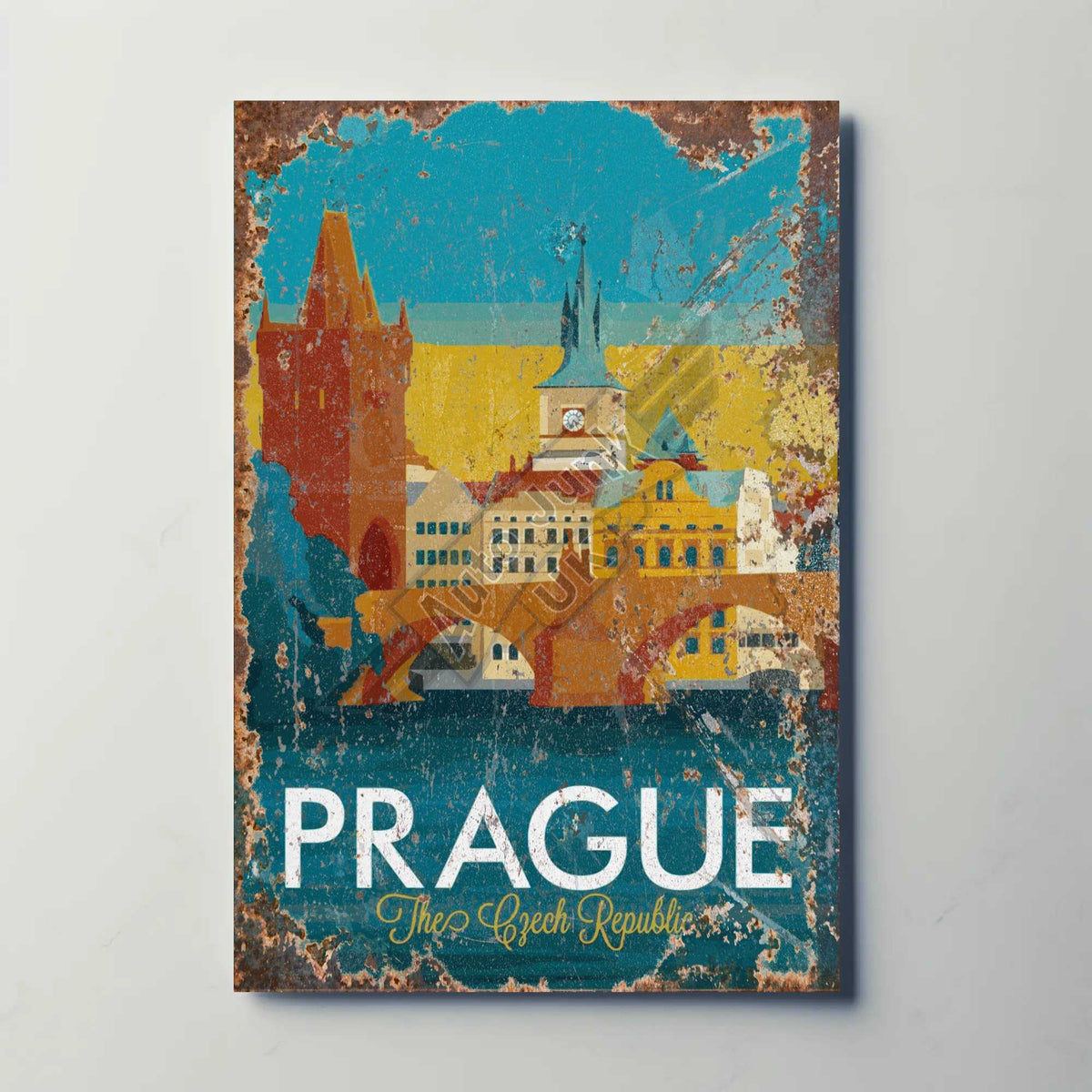 Prague The Czech Republic Metal Poster