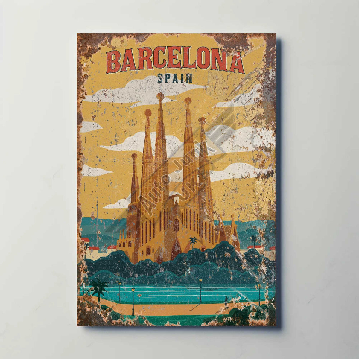Barcelona Spain Metal Poster