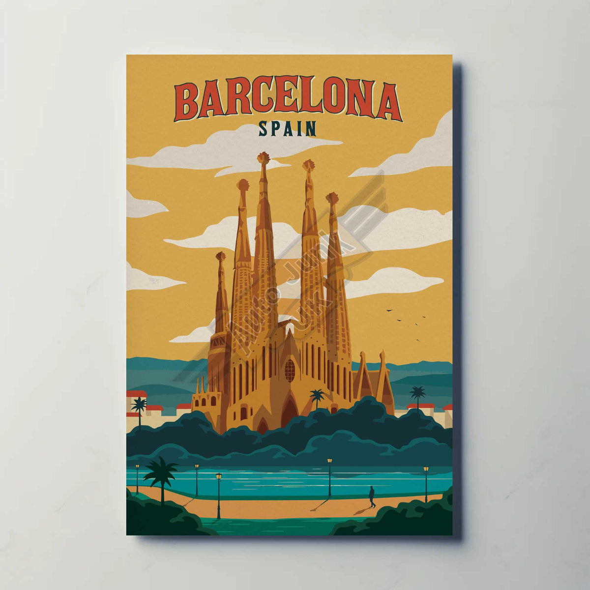 Barcelona Spain Metal Poster