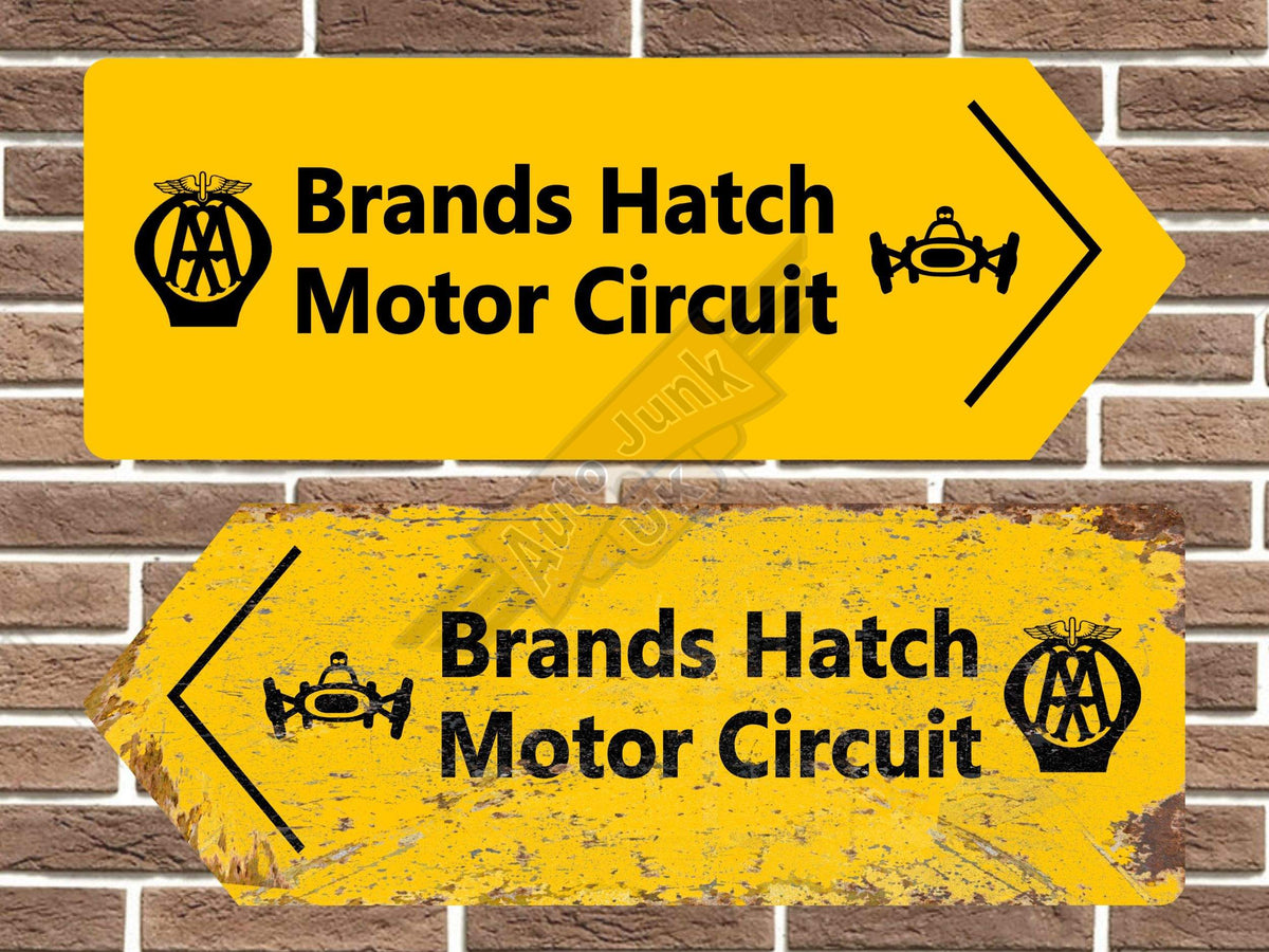 Brands Hatch AA Metal Road Sign