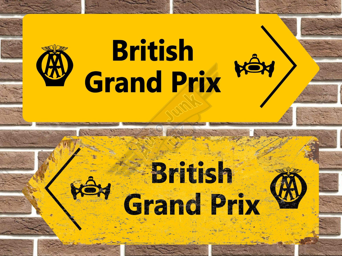 British Grand Prix AA Metal Road Sign