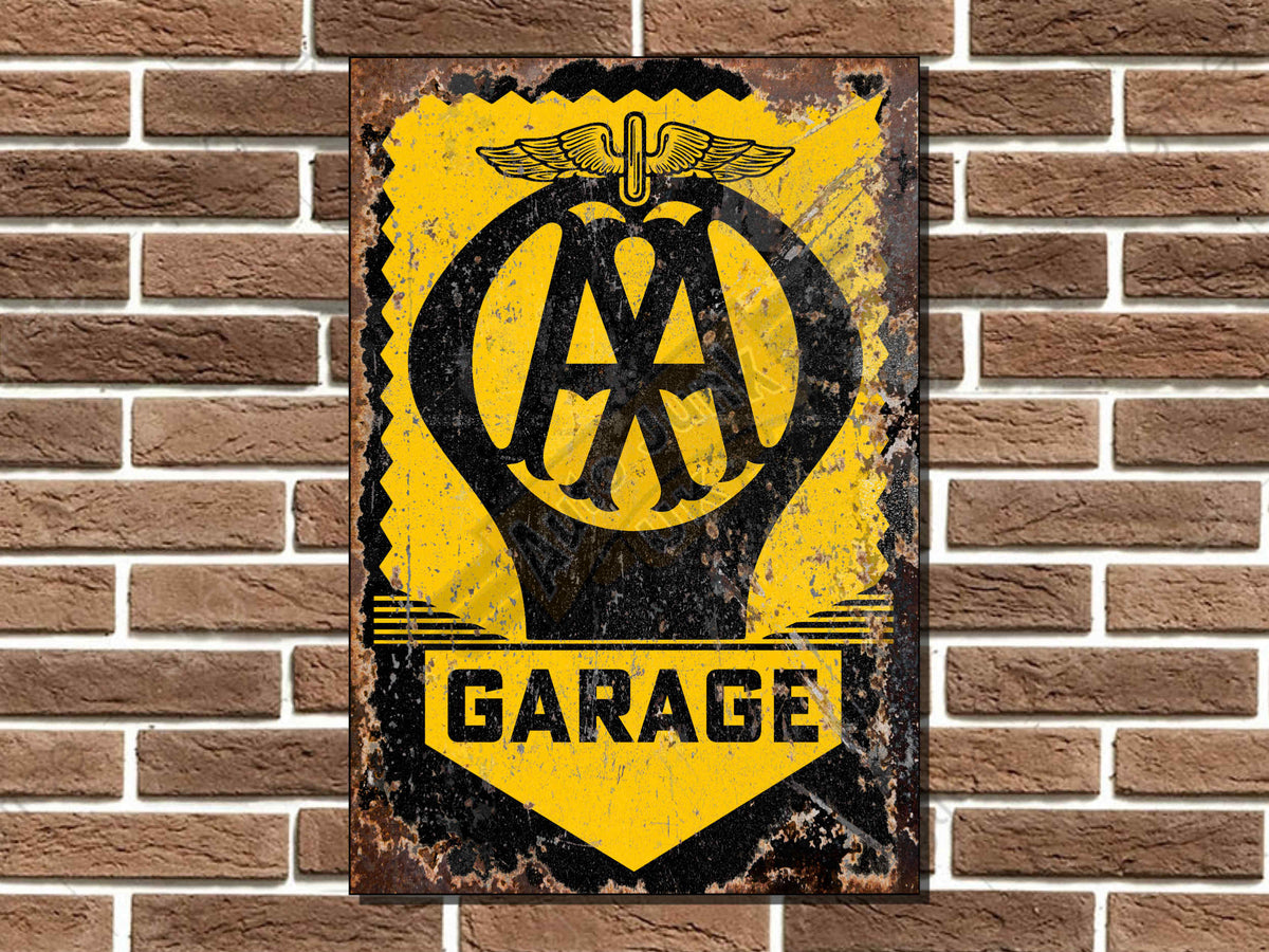 AA Garage Metal Sign