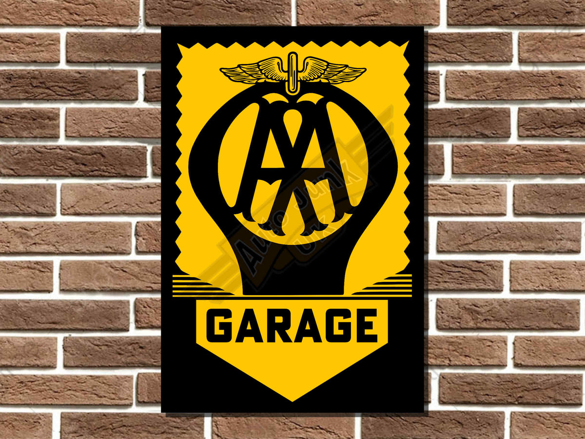 AA Garage Metal Sign