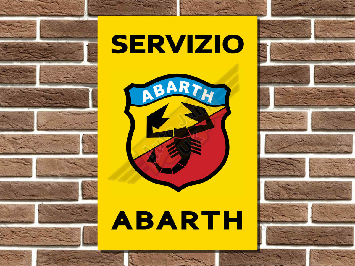 Abarth Servizio Metal Sign