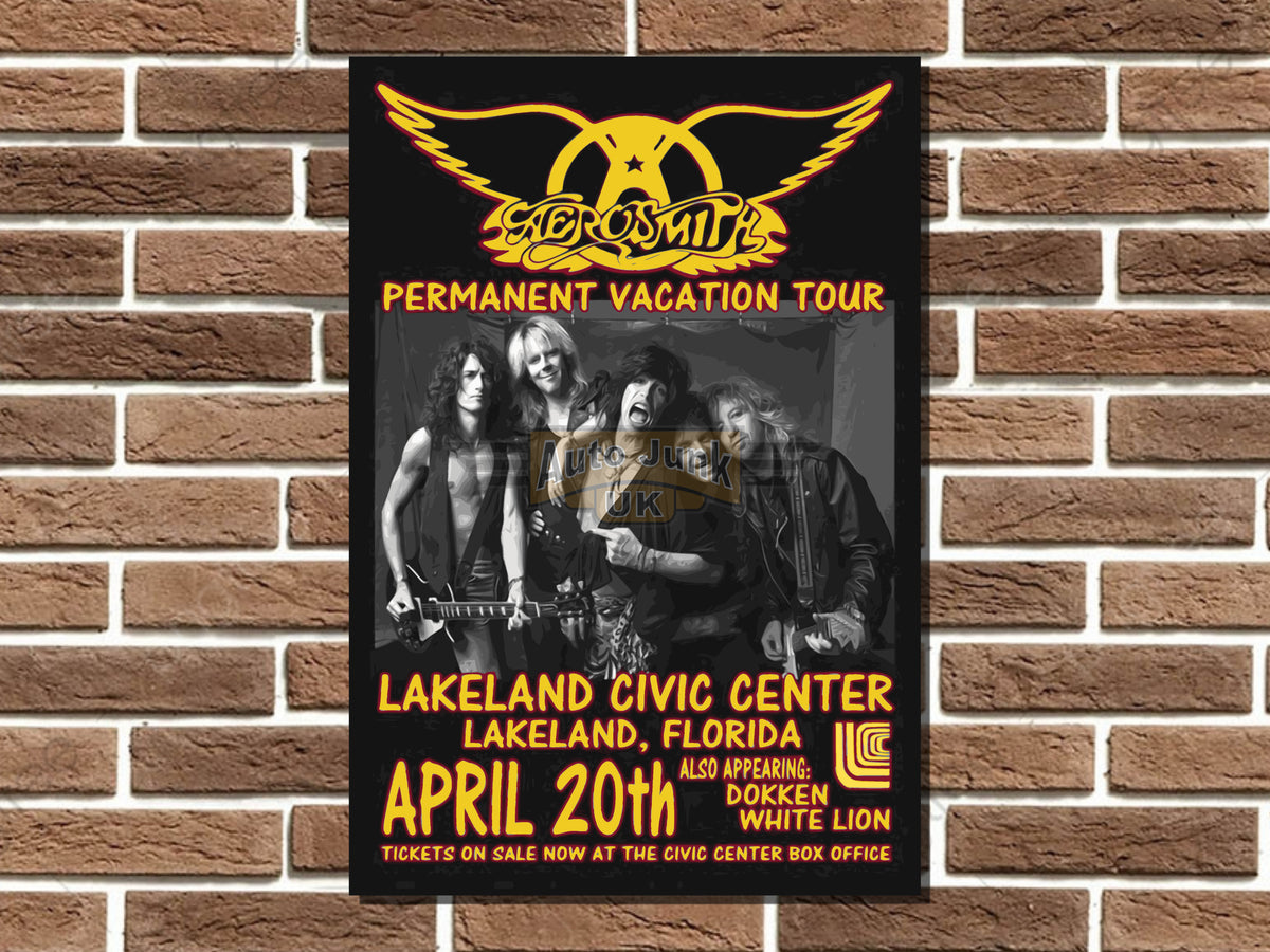 Aerosmith Vacation Tour Metal Poster Sign