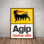 Agip Motor Oils Paper Poster