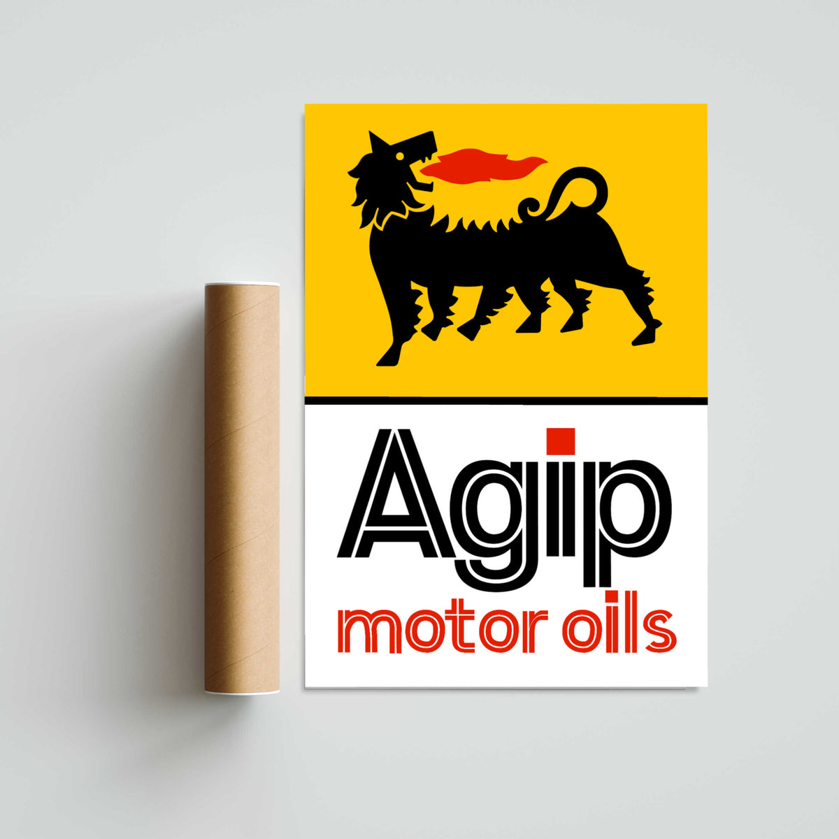 Agip Motor Oils Paper Poster
