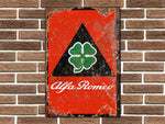 Alfa Romeo Cloverleaf Metal Sign