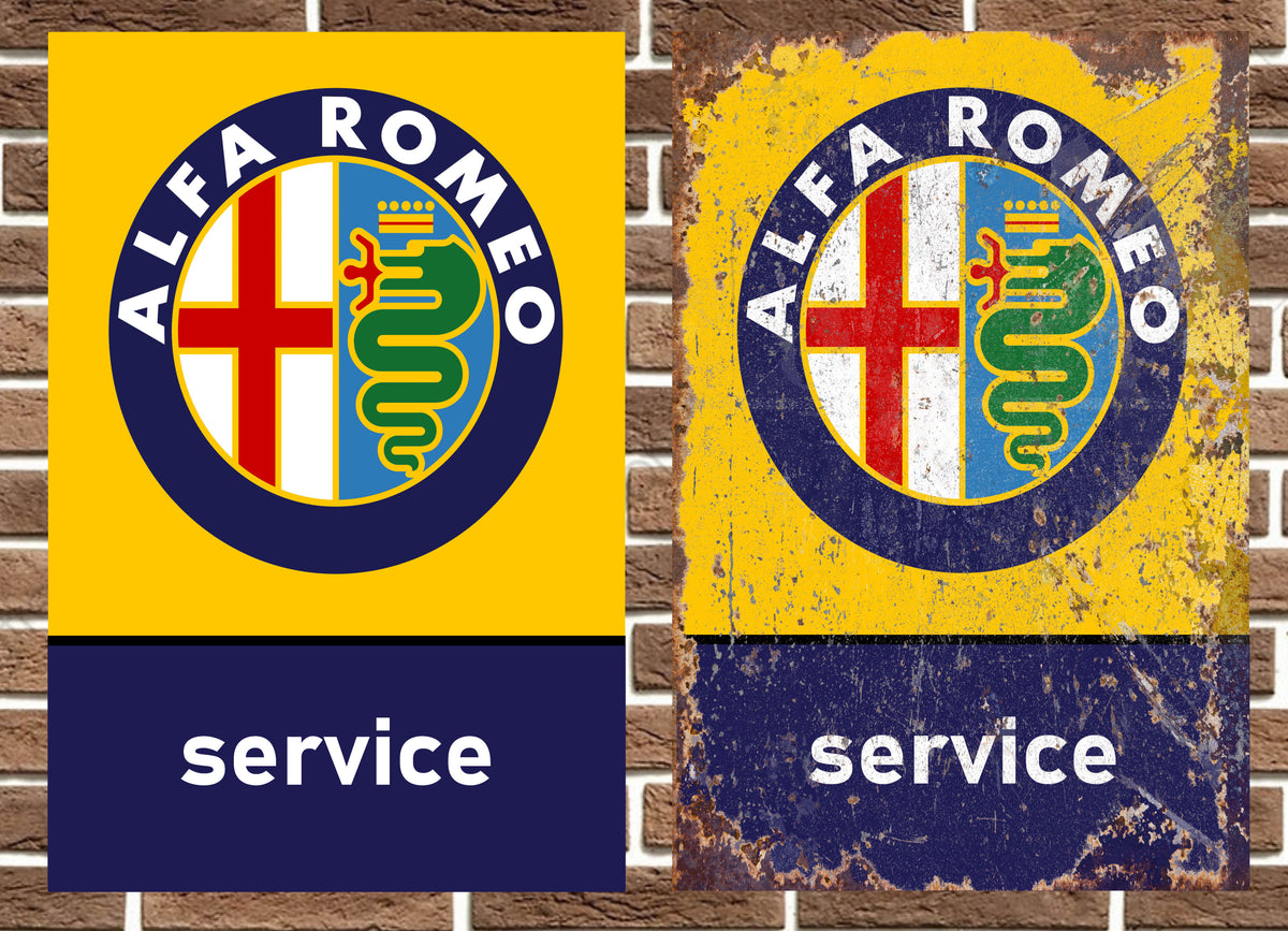 Alfa Romeo Service Metal Sign