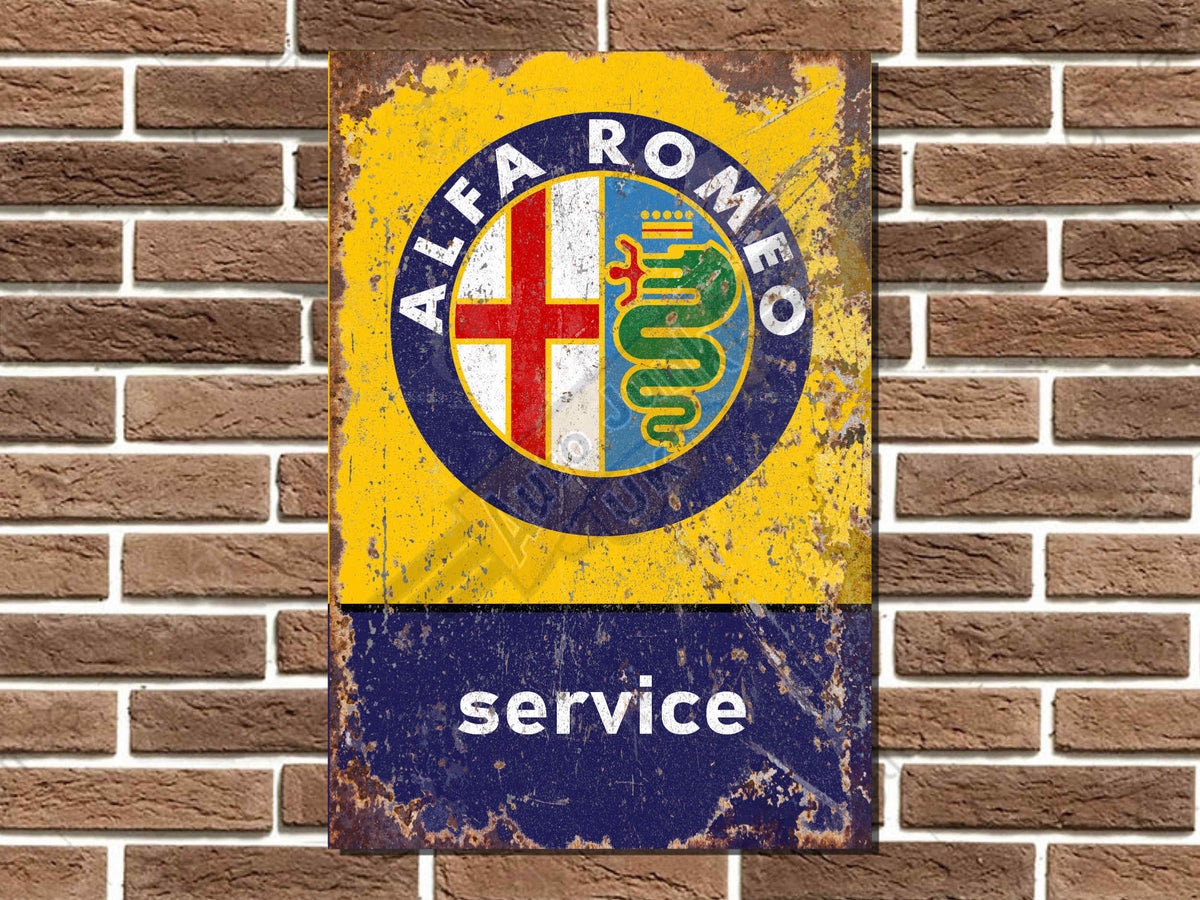 Alfa Romeo Service Metal Sign