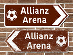 Allianz Arena Football Metal Road Sign
